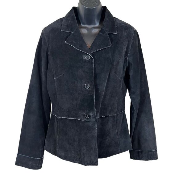 Brandon Thomas black suede leather jacket - Picture 1 of 10